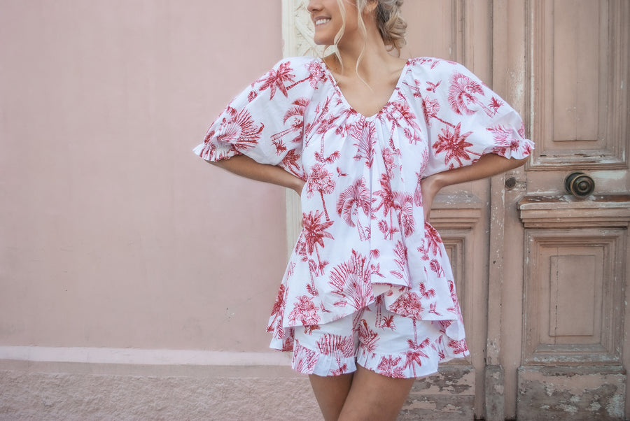 Set Pijama Rio Red Palms